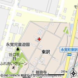 愛知県豊田市永覚町西訳周辺の地図