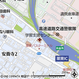 栗東市役所　子ども発達支援室周辺の地図