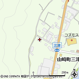 兵庫県宍粟市山崎町三津450周辺の地図