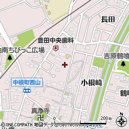 愛知県豊田市中根町町田77周辺の地図