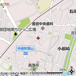 愛知県豊田市中根町町田42周辺の地図