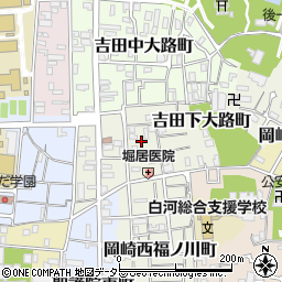 京都府京都市左京区吉田下大路町周辺の地図