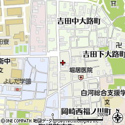 京都吉田郵便局周辺の地図