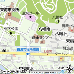 愛知県東海市富木島町八幡南周辺の地図