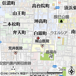 京都府京都市上京区白銀町261-16周辺の地図