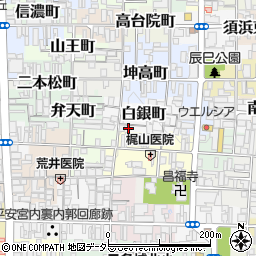 京都府京都市上京区白銀町261-19周辺の地図