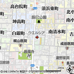 ウエルシア薬局京都智恵光院店周辺の地図