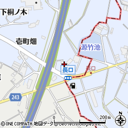 愛知県東海市荒尾町長口周辺の地図