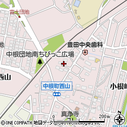 愛知県豊田市中根町町田16周辺の地図