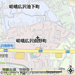 京都府京都市右京区嵯峨広沢南野町36-4周辺の地図