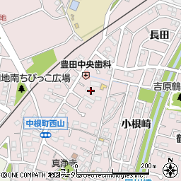 愛知県豊田市中根町町田78周辺の地図