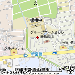 京都府京都市右京区嵯峨新宮町周辺の地図