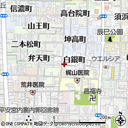 京都府京都市上京区白銀町261-2周辺の地図