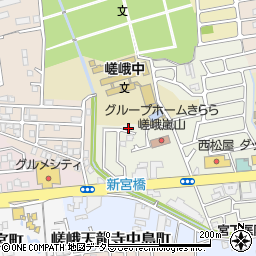 京都府京都市右京区嵯峨新宮町周辺の地図