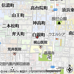 京都府京都市上京区白銀町261-8周辺の地図