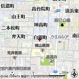 京都府京都市上京区白銀町周辺の地図