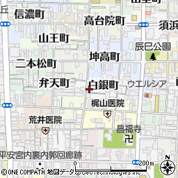 京都府京都市上京区白銀町261-3周辺の地図