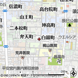 京都府京都市上京区白銀町257-15周辺の地図