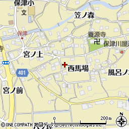 京都府亀岡市保津町西馬場周辺の地図