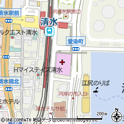 静岡市清水文化会館（マリナート）　小ホール周辺の地図