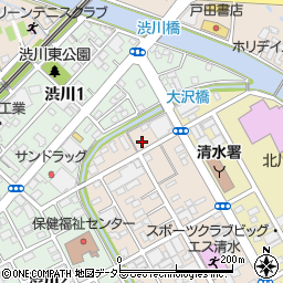 静岡県静岡市清水区西大曲町12-7周辺の地図