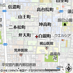 京都府京都市上京区白銀町257-14周辺の地図