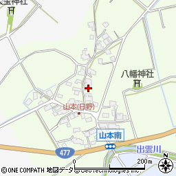 滋賀県蒲生郡日野町山本306周辺の地図