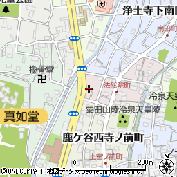 京都府京都市左京区鹿ケ谷法然院西町周辺の地図