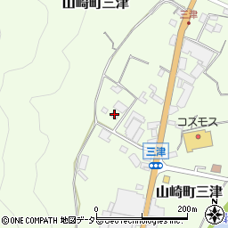 兵庫県宍粟市山崎町三津457周辺の地図