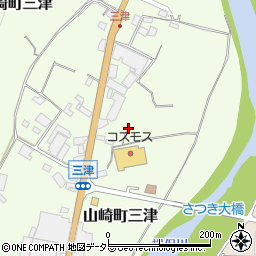 兵庫県宍粟市山崎町三津133周辺の地図