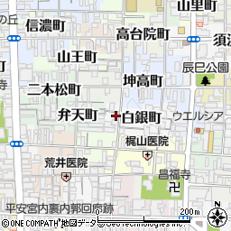 京都府京都市上京区白銀町257-19周辺の地図