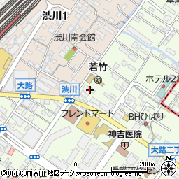 公文式　草津若竹教室周辺の地図