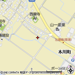 滋賀県草津市木川町1435-2周辺の地図