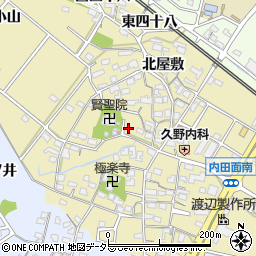 愛知県大府市北崎町北屋敷33周辺の地図