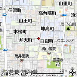 京都府京都市上京区白銀町257-13周辺の地図