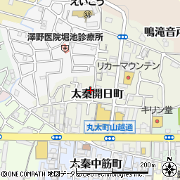 京都府京都市右京区太秦開日町27周辺の地図