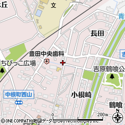 愛知県豊田市中根町町田周辺の地図