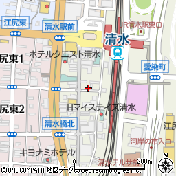 名鉄協商清水真砂町駐車場周辺の地図