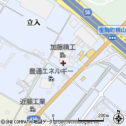 愛知県豊田市生駒町横山周辺の地図