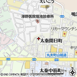 京都府京都市右京区太秦開日町27-59周辺の地図