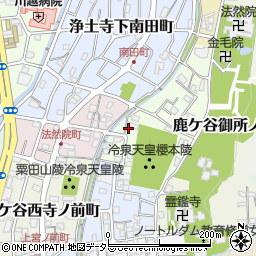 京都府京都市左京区鹿ケ谷法然院町周辺の地図