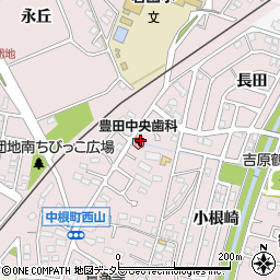 愛知県豊田市中根町町田80周辺の地図