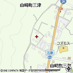 兵庫県宍粟市山崎町三津465周辺の地図