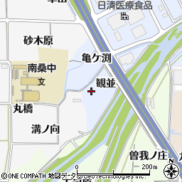 京都府亀岡市大井町並河観並周辺の地図