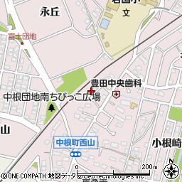 愛知県豊田市中根町町田10周辺の地図