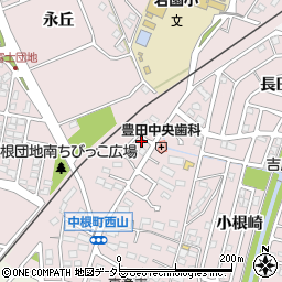 愛知県豊田市中根町町田7周辺の地図