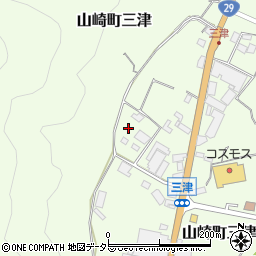 兵庫県宍粟市山崎町三津465-1周辺の地図