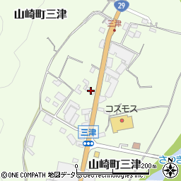 兵庫県宍粟市山崎町三津185周辺の地図