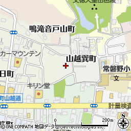 京都府京都市右京区山越巽町周辺の地図