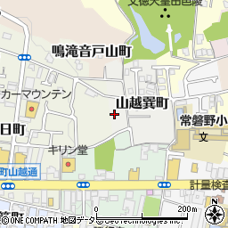 京都府京都市右京区山越巽町周辺の地図